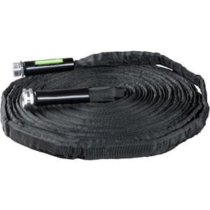 Restaurantware Black Garden Hose 1 Count 50 FT Lightweight Fabric Gardening Tool Water Hose With Kink-Free Flexible Design For Watering And Outdoor Cleaning For Household And Commercial Gardens