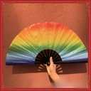 13 inch Large Folding Hand Fan - 2025 New Large Boots on The Ground Hand Fan for Dance, Performances, Gift, Parties | Retro Laser Colors & Chinese Style Craft (Purple)