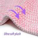 GOQOTOMO Fast-Heating Electric Heating Pad for Back/Waist/Abdomen/Shoulder/Neck Pain and Cramps Relief - 12 Heat Levels, 8 Timers with Countdown, Stay on, Machine Washable-PW01(Pink)