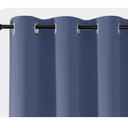 Stone Blue Blackout Curtains for Living Room, Room Darkening Thermal Insulated Solid Drapes for Bedroom Cabin Sliding Glass Door, 82×42 in