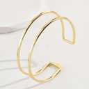 2Pcs Gold Arm Cuff Jewelry for Women Upper Arm Bracelet Bangle Open Adjustable Cuff Bracelet Minimalist Armband Stackable Jewelry for Summer Beach