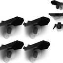 OOSSXX Universal Security Camera Sun Rain Cover Shield for Surveillance Protective Roof for Dome/Bullet Outdoor Camera (Black 4 Packs)