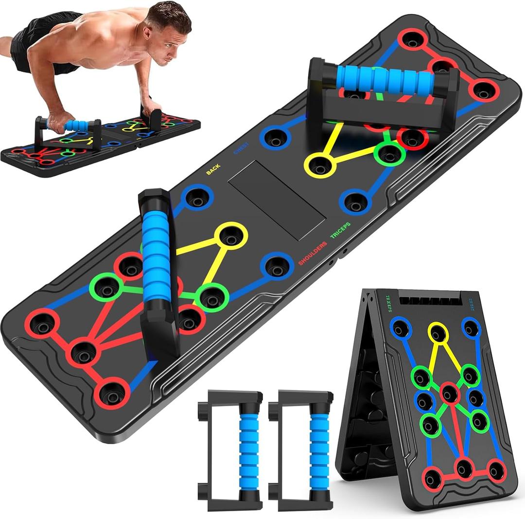 Solid Push Up Board 15 in 1 Home Workout Equipment Multi-Functional Pushup Stands System Fitness Floor Chest Muscle Exercise Professional Equipment Burn Fat Strength Training Arm Men & Women Weights,Christmas Gift