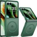 LEKEVO Magnetic for Motorola Razr Ultra 2025 Case, Compatible with Magsafe, Translucent Matte, TPU Bumper Protective Slim Soft Case for Moto Razr Ultra 2025, Green