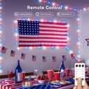 JMEXSUSS Red White and Blue Rope Lights Plug in, Rope Lights for 4th of July Decorations, Patriotic Lights Outdoor Indoor Waterproof for Independence Day