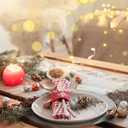 50 Pieces Silver Glitter Paper Place Mats Sparkle 14'' Round Disposable Table Mats Silver Sequin Doilies Decorative Placemats for Wedding Banquet Party Home Dining Tableware