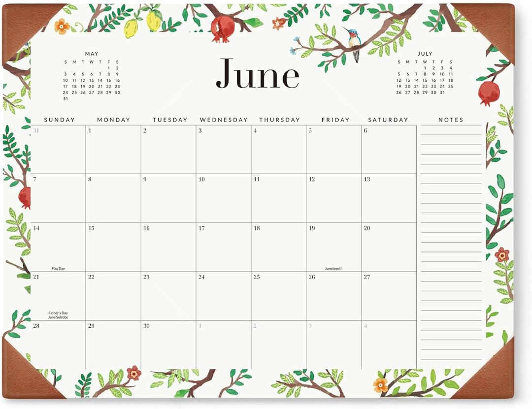 2 x Jotsome Large Desk Calendar 2026-2027, 21"x16.5" Desk Pad Calendar From Now to June 2027, Bleed-Proof Paper Monthly Calendar for Home Office and School, Easy Planning