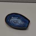 Hasense Ceramic Spoon Rest for Kitchen Counter, 5.7 Inch Blue Porcelain Spoon Holder Farmhouse Cooking and Coffee Spoon Rest for Stove Top, 1 PC