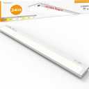 Under Cabinet Lighting Plug in,14W 120V 3 Color 3000K/4000K/5000K,3 Brightness,Super Bright,Ultra Thin Under Counter Lights for Kitchen,Linkable LED Cabinet Light(24inch,White,1Pack)