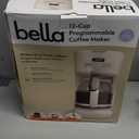 BELLA 12 Cup Programmable Coffee Marker, Reusable Dishwasher Safe Accessories, Easy LCD diaply, Auto Shutoff, 900 watt, Oatmilk