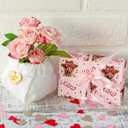 3 x WRAPLULU Valentine's Day Wrapping Paper - 4 Jumbo Sheets, 28 * 40 Inches - Pink Gift Wrap with Cute Highland Cow, Hearts, Bow, Candy and 'XOXO', Perfect for Valentines Couples Girlfriend Boyfriend