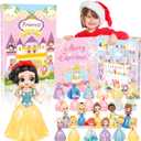 Princess Advent Calendar 2025 for Girls, 24 Pack PrincessTransformable and Clothes Calendars Xmas Gifts, 24 Days Countdown to Christmas for Girls Xmas Play Party Favor