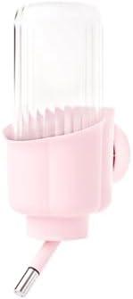 Pet Water Bottle for Cage Crate - 17oz No Drip BPA Free Water Dispenser for Small Animal Rabbit Guinea Pig Chinchilla Ferret Squirrel Hedgehog - Pink, Pack 2