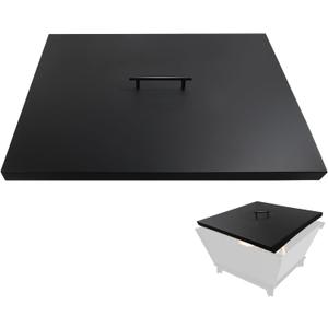 Fire Pit Burner Lid 28" x 28" Square Drop-in Burner Pan Firepit Cover Multiple Sizes and Shapes  Alloy Steel