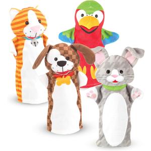 Melissa & Doug Playful Pets Hand Puppets (Set of 4)