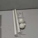 White Curtain Rods for Windows 48 to 84 Inch, Antique Decorative 1 Inch Adjustable Heavy Duty Window Treatment Rods, Vintage Rustic Farmhouse Drapery Rod with Boho Netted Texture Finials (36''-88'' (1 Pack))