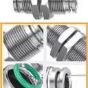 2Pcs 304 Stainless Steel Bulkhead Union 3/8" x 3/8" Tube OD Push to Connect Tube Fitting, PMM-3/8 Pneumatic Quick Connect Air Fitting