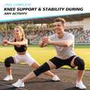Compression Knee Brace for Men & Women 2 Pack, Relieves Knee Pain Caused by Running, Providing Knee Support and Compressive Protection, Suitable for Fitness Activities, Meniscal Tears, ACL Injuries, and Arthritis Pain Relief Black Large (Black, L)