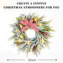 Christmas Wreath for Front Door 22" Artificial Snow Wreath with LED Light Home Wall Decor Christmans Decor Outdoor Decor