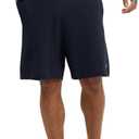 Champion, Everyday, Lightweight Long Shorts for Men, Navy C Patch Logo, Large Tall