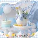 Silly Goose Vase Cute Ceramic Flower Vase for Silly Goose Birthday Party Table Decorative Home Nursery Aesthetic Decor(Blue)