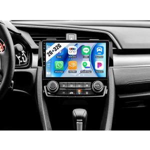 SIXWIN Update Android Car Stereo for Honda Civic 2016-2020 with Wireless Apple Carplay Android Auto Mirror Link 26UI Bluetooth 9 inch Touchscreen with GPS Navigation WiFi EQ FM Backup Camera MIC