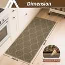 COSY HOMEER Kitchen Rug Non Slip Washable 24"x48", Absorbent Kitchen Mats for Floor, Runner Rugs for Kitchen Floor, 100% Polypropylene Kitchen Sink Rug (Beige)