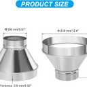 PATIKIL 12 Inch to 6 Inch Round Duct Reducer Increaser Connector, Galvanized Steel Air Duct Adapter Pipe Fitting for Bathroom Kitchen Inline Ventilation Systems, Silver Tone