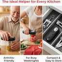 Electric Can Opener-Hands-Free Automatic,USB-C Rechargeable,Smooth Edge Opener for Seniors & Arthritis,120Min Runtime,Wall Mountable (Black)