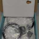 30X 10X Magnifying Glass with Light and Stand, 72 LED 3 Color Modes Stepless Dimmable, Hands Free Lighted Magnifier Desk Lamp for Close Work Craft Hobby Painting Sewing Jewelry Reading, Square (Black)