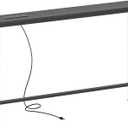 SUPERJARE 5.7 Inch Console Table with Outlet, Sofa Table, Behind Couch Table, 5.7 x 39.4 x 29.7 Inches, Metal Frame, Charging Station, for Living Room, Black