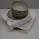 Grow Forward 16-piece Premium Wheat Straw Dinnerware Sets for 4 - Unbreakable Dishwasher & Microwave Safe Plastic Plates and Bowls Sets - Patio, Outdoors, RV, Camping Dishes - Feather