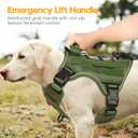 Heavy-Duty Tactical Dog Harness for Large Dogs, No Pull Adjustable Reflective Pet Vest with Molle System, K9 Military-Grade Control for Service Training, Outdoor & 10+ Breeds, Green, Medium (M: Neck: 17-22'', Chest: 23-28'')