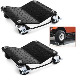 3000 lbs Moving Vehicle Dolly, Car Wheel Dollies Vehicle Dollies Set of 2 Piece, Heavy-Duty Car Tire Stakes Cart Moving Cars, Trucks, Trailers