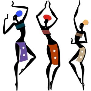 HINGTAI 3Pcs African Wall Art, Hanging African American Wall Art Supplies, Aesthetic Hallway Maximalist Decor Ethnic Style Art, Metal Drawing Wall African Wall Decor Accessories for Indoor Home Decor