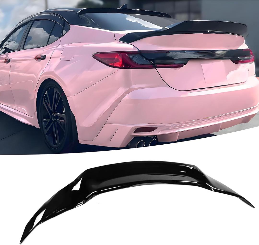 Rear Trunk Spoiler Wing ABS Fit for Toyota Camry 2025 2026 R Style LE/SE/XLE/XSE/Hybrid Duckbill High Kick Decklid Lip Exterior Accessories(Gloss Black)