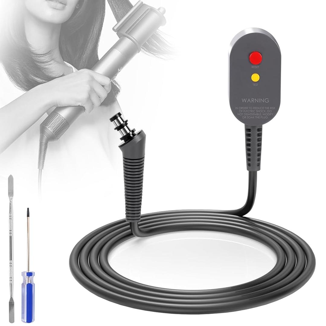 Hair Styler Power Charger Cable Replacement Compatible with Dyson Airwrap Styler Power Cord Cable Adapter Plug Accessories, 110V Curler Power Cord Cable Line Set, Hair Styler Power Cord Charger Cable (Black Kit)