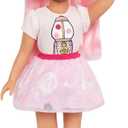 Glitter Girls - 14-Inch Doll Clothes - Pink & White Candy Outfit - Striped See-Through Socks - Sparkly Pink Shoes - Toy for Kids 3 Years +
