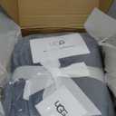 UGG Euphoria Plush Faux Fur Throw Blanket, Oversized Soft Throw for Couch or Bed, Luxury Home Decor, Giftable Christmas Blankets, Machine Washable, 50-inch x 70-inch, Chambray Blue Grey