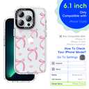 2 x GuardCrew for iPhone 13 Pro Max Case, [Bowtilove] Cool Aesthetic Pattern for Women, [11FT Military-Grade Drop Tested] Slim Crystal Clear Shockproof TPU Bumper Phone Cover, 6.7"