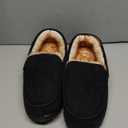 Vonair Mens Moccasin Slippers Indoor Outdoor Slip on Warm House Shoes Breathable Moccasins for Men (10, Black)