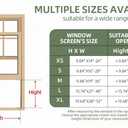 FLYZZZ Adjustable Sliding Window Screen Horizontal (15.74 ''H x 21-40''W) 2 Packs Expandable Window Screen Replacement for Home Medium