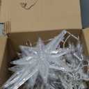 Enhon 14 Drops Christmas Bethlehem Star String Light Outdoor, 11.5FT 210 LED Large Hanging Bethlehem Star Lights with 8 Lighting Modes for Christmas Outdoor Light(Cold White)