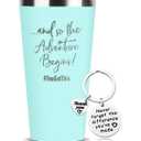 SHOW-YA Good Luck Gifts - Congratulations Gifts for Women,New Job Gift for Women,Farewell Going Away Gift for Friends Coworker,And So The Adventure Begins You Got This,16 OZ Tumbler