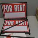 For Rent Signs with Stakes, Double-Sided Printing, For Rent Yard Signs, For Rent Sign with Stand,(3 Pack)