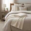 Urban Villa Cotton Thermal Blanket Plain Weave Twin 66x90 Ivory