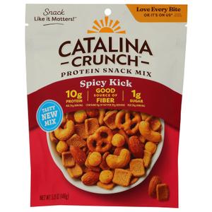 6 x Catalina Crunch Protein Snack Mix with Cheese Crisps - 10g Protein, 1g Sugar per Serving - Good Source of Fiber, Keto, Gluten Free - Spicy Kick, 5.25 Ounce Bag (Pack of 1) (EXP 03/26/27)