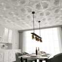 Art3d Drop Ceiling Tiles 24x24 in White (12-Pack, 48 Sq.ft), 3D Wainscoting Panels Glue Up 2x2