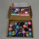 Fancy Land 24 Pack Valentines Gifts for Kids Classroom Space Bouncy Balls Boy Kids Valentines Day Cards for School Classroom Exchange Gifts Party Favors