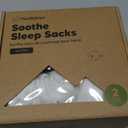 2-Pack Organic Baby Sleep Sacks, 100% Cotton - Soft & Breathable 0.5TOG Baby Wearable Blanket, Toddler Sleeping Sack 6-18 Months, Easy to Wear Transitional Swaddles for Newborns, Infants (Bunnies, M)